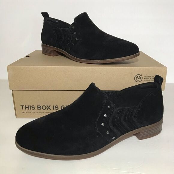 Clarks Trish Bell Studded Suede Slip-On Booties - Picture 1 of 7